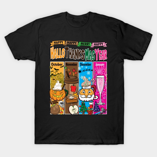 Happy Hallo Thanks Mas Year T-Shirt by eShirtLabs